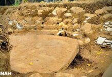 INAH descubre estructura y escultura prehispánicas con características únicas en fraccionamiento de Coatepec