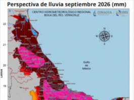 Lluvias hasta septiembre en Veracruz, adelanta el Servicio Meteorológico Nacional
