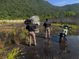 Asegura FGR más de 33 mil litros de hidrocarburo durante cateo en Río Blanco