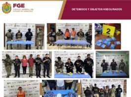 Como resultado de 37 cateos, 25 personas fueron detenidas en 27 municipios de Veracruz