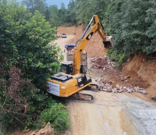 Avanza SICT en la reconstrucción del camino Zacualpan – Puerto Grande – Texcatepec
