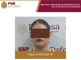 Presunta secuestradora es detenida y FGE logra prisión preventiva oficiosa