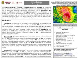 PC emite Aviso Especial por lluvias prolongadas en el estado