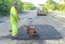 Fortalece SICT la conservación de la red carretera federal libre de peaje en Veracruz