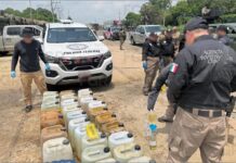 Golpe al «huachicol» en el sur de Veracruz: FGR asegura más de mil 800 litros de hidrocarburo
