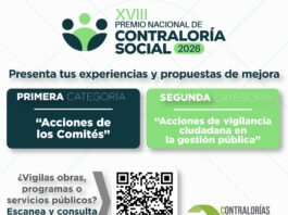 Abierta convocatoria para participar en el Premio Nacional de Contraloría Social 2026