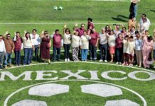 Inaugura Rosa María cancha de futbol 7 del programa Mundial Social 2026