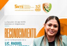 Sección 32 del SNTE respalda nombramiento de Raquel Bonilla al frente de la SEV