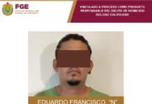 Vinculado a proceso a presunto responsable de homicidio doloso calificado en Cuitláhuac