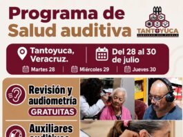 Anuncian Programa de Salud Auditiva con estudios gratuitos y auxiliares a bajo costo en Tantoyuca