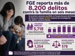 FGE reporta más de 8,200 delitos contra la familia en seis meses