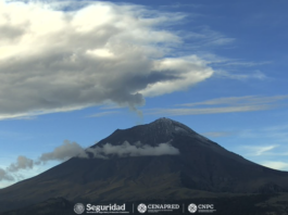 Registra el Popocatépetl 17 exhalaciones con gases volcánicos y ceniza