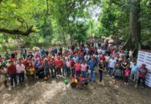 Realizan tequio para recuperar y conservar el Parque Ecológico de Tametate, Tantoyuca