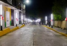 Más de 130 luminarias mejoran iluminación de la avenida 20 de Noviembre en Tantoyuca