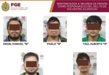 En Cosamaloapan, cinco responsables de secuestro agravado reciben condena de 180 años de prisión; UECS logra liberación de las víctimas