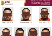 Siete presuntos integrantes de grupo delincuencial a prisión preventiva por desaparición de servidora pública en Poza Rica