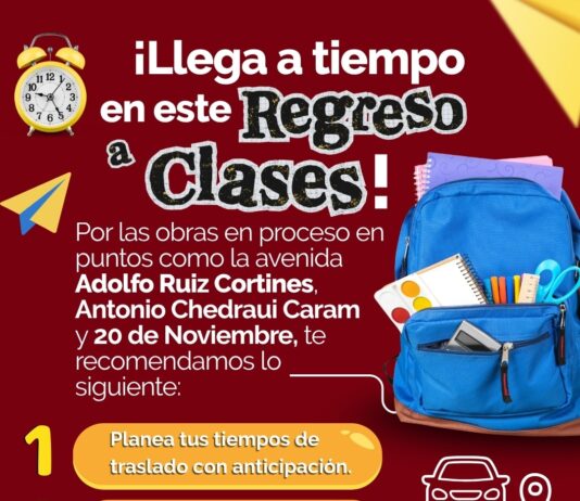 Organiza tus traslados para este regreso a clases, están en marcha obras del Ayuntamiento