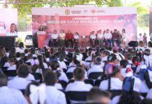 Rocío Nahle inaugura ciclo escolar; 2 millones de estudiantes regresan a clases