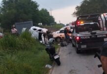 Choque frontal sobre carretera Agua Dulce-El Burro deja un saldo de 4 personas muertas
