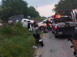 Choque frontal sobre carretera Agua Dulce-El Burro deja un saldo de 4 personas muertas