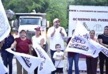 Da banderazo Roberto San Román de rehabilitación de pavimento en Fraccionamiento Dos Arroyos
