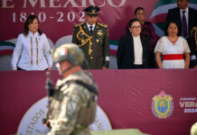 Asiste Alcaldesa al desfile encabezado por la Gobernadora; coinciden en que las mujeres son pilares de la transformación del país