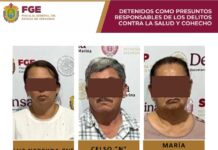 Cateo en Tempoal deja tres personas detenidas y el aseguramiento de más de 15 millones de pesos, así como droga, un arma de fuego y material balístico