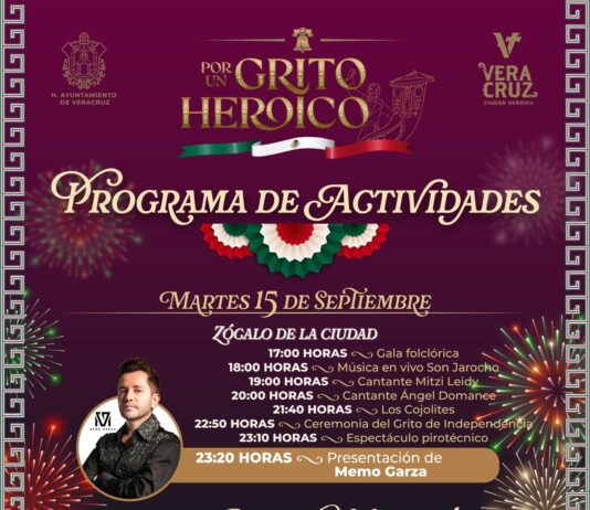 Lista gran celebración por las Fiestas Patrias 2026 en la Ciudad de Veracruz