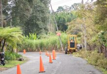 Inician trabajos de rehabilitación de la carretera La Laguna–Pacho Viejo