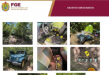 Fiscalía asegura armas de fuego, más de 59 mil bolsas con sustancias prohibidas y granadas durante cateo en Tempoal