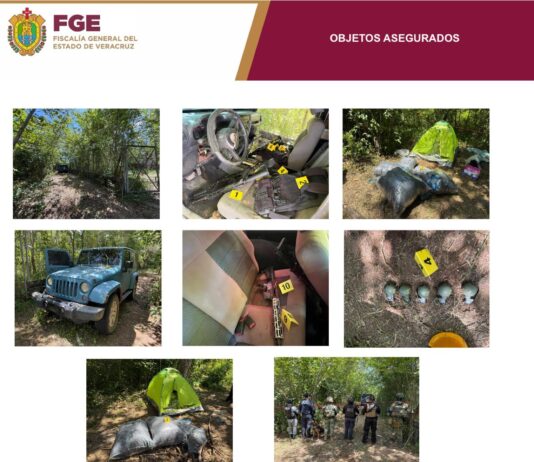 Fiscalía asegura armas de fuego, más de 59 mil bolsas con sustancias prohibidas y granadas durante cateo en Tempoal