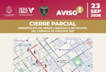 Habrá cierre vial este miércoles por papaqui de primer candidato a Rey Infantil del Carnaval de Veracruz 2027