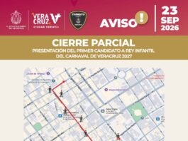 Habrá cierre vial este miércoles por papaqui de primer candidato a Rey Infantil del Carnaval de Veracruz 2027