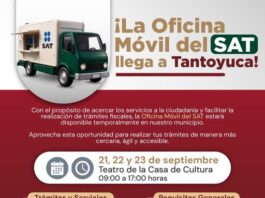 Llega Oficina Móvil del SAT a Tantoyuca para la realización de trámites fiscales