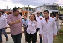 Acompaña Roberto San Román a la Gobernadora en la supervisión del abasto de insumos en el Hospital General de Tantoyuca