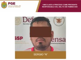 Prisión preventiva contra vinculado a proceso por feminicidio en Playa Vicente