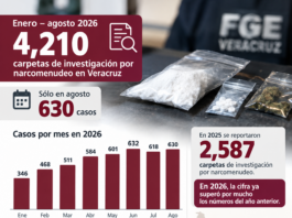 Narcomenudeo: reportan en Veracruz más de 4,200 carpetas de investigación en 8 meses