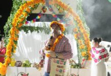 Lleva Roberto San Román las celebraciones del Xantolo a las comunidades con la primera ofrenda en Trapiche Chote