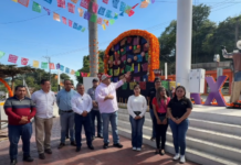 Renueva Tantoyuca la glorieta Francisco I. Madero con la colaboración del Tecnológico Superior y presenta al «Huastecobot» rumbo al Xantolo