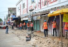 Arranca rehabilitación de banquetas del Mercado Morelos para mejorar la movilidad y seguridad de peatones