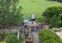 Supervisa Rosa María limpieza de la Laguna de Lagartos, que permitirá mejorar el flujo del agua de lluvia