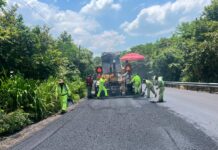 Avanza SICT en la conservación periódica de carreteras federales en Veracruz