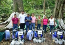 Entrega el Ayuntamiento de Tantoyuca equipos de riego en la localidad de Tametate para mitigar efectos de la sequía