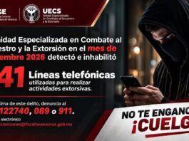 Durante septiembre, se inhabilitan 441 líneas telefónicas relacionadas con extorsiones en Veracruz