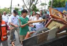 Refuerza Ayuntamiento de Veracruz limpieza y prevención del dengue con jornada de descacharrización en Las Hortalizas